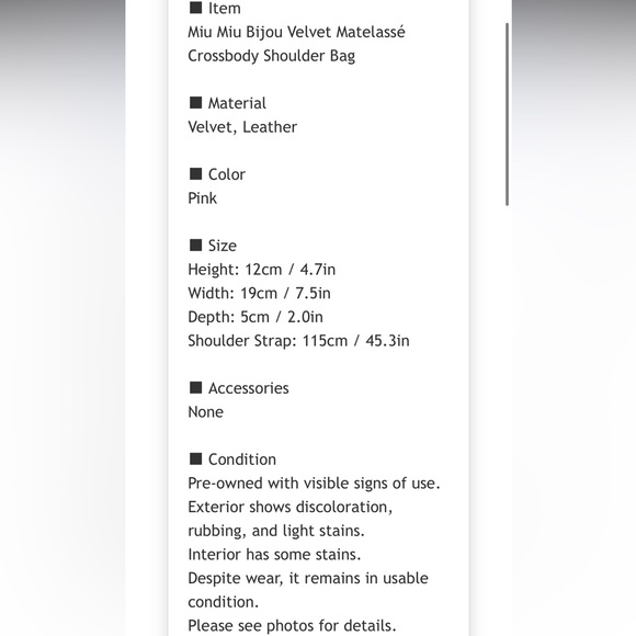 Miu Miu Pink Velvet Shoulder Bag - Picture 10 of 10